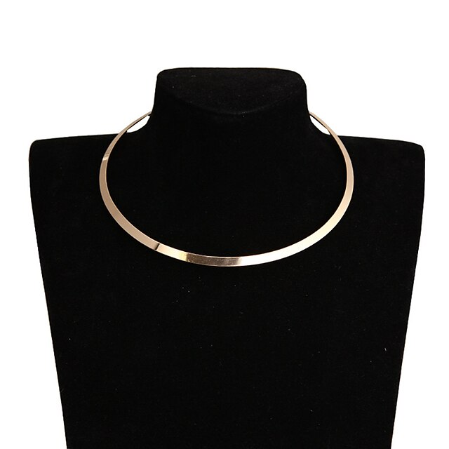  Women's Choker Necklace Ladies Simple European Fashion Alloy Gold Silver Necklace Jewelry For Party Daily