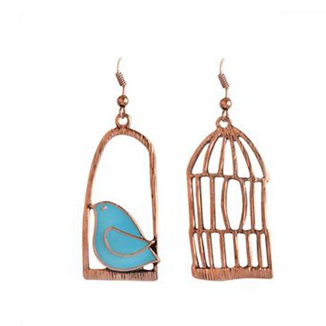  Women's Drop Earrings Mismatched Parrot Ladies Sweet Earrings Jewelry Gold For Daily Going out