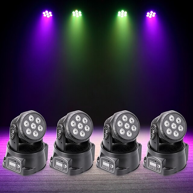  U'King 4 szt. Oświetlenie LED sceniczne DMX 512 / Master-Slave / Aktywacja dźwiękiem 70 W na Na zewnątrz / Impreza / Scena Profesjonalny