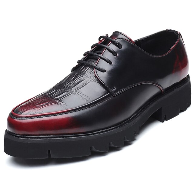 Bărbați Pantofi de confort PU Primăvară / Toamnă Oxfords Negru / Rosu