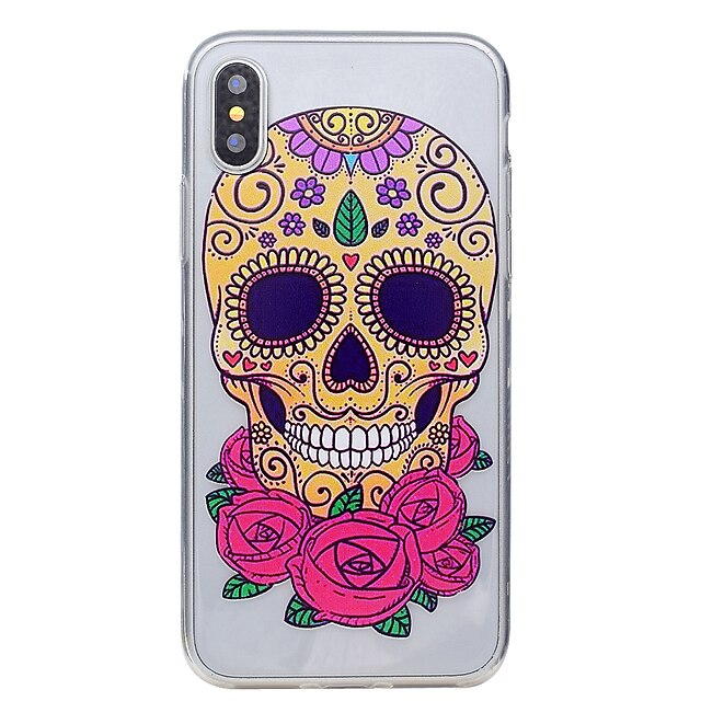  Case For Apple iPhone X / iPhone 8 Plus / iPhone 8 Transparent / Pattern Back Cover Soft