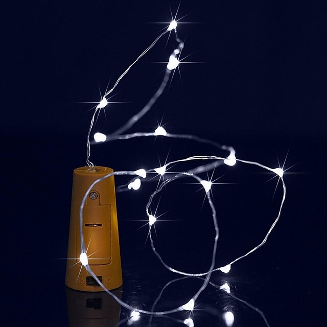  BRELONG® 1,5 ίντσες Φώτα σε Κορδόνι 15 LEDs Μικροδιακόπτες (Dip) LED 1pc Θερμό Λευκό Άσπρο Μπλε Χριστουγεννιάτικη διακόσμηση γάμου
