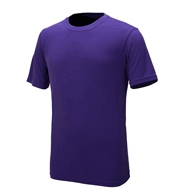  Homens Camiseta de Corrida Cinzento Escuro Azul Céu Verde Esportes Sólido Camiseta Manga Curta Tamanhos Grandes Roupas Esportivas Resistente a UV Secagem Rápida