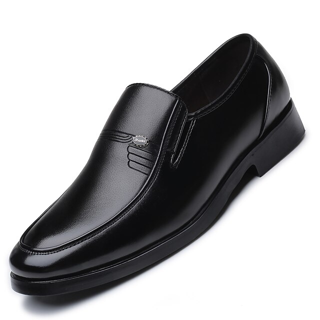  Homens Mocassins e Slip-Ons Sapatos formais Tamanhos Grandes Mocassins de couro Festas & Noite Microfibra Preto Primavera Outono