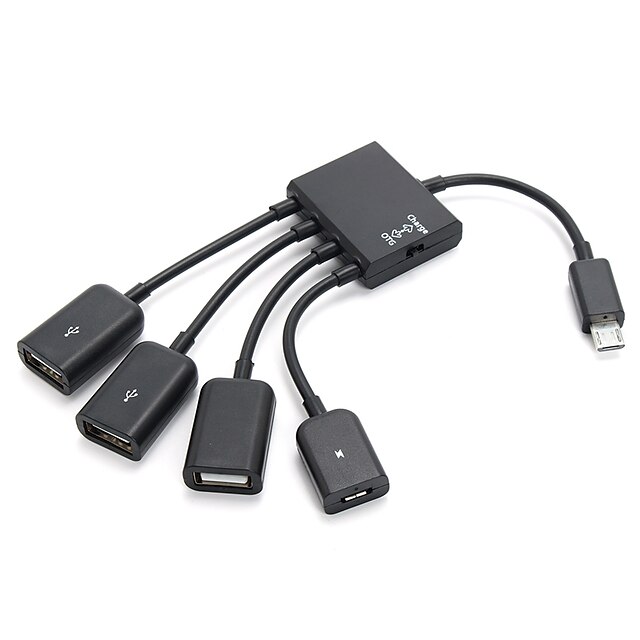  SAM-756 Micro USB 2.0 a USB 2.0 Macho - Hembra PVC