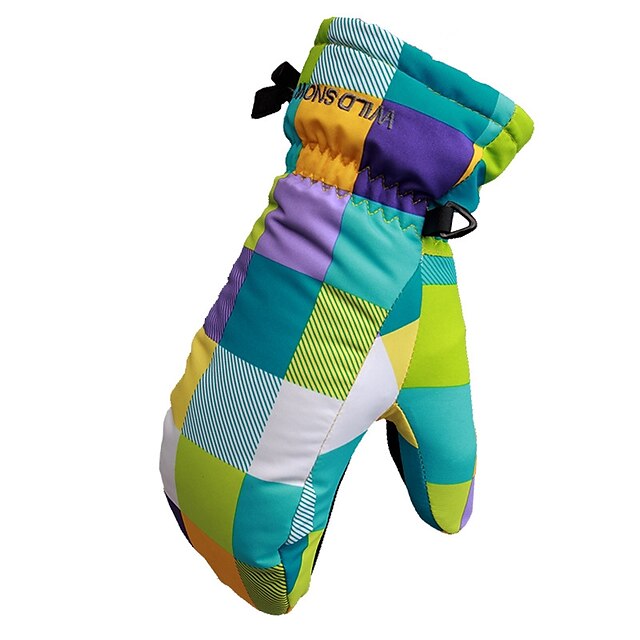  Gants de ski Enfant Sports de neige Doigt complet Hiver Chaud Polyester imprimable Ski Randonnée Activités Extérieures