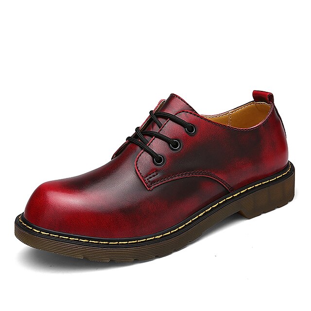  Homens sapatos Materiais Customizados Outono / Inverno Conforto Oxfords Marron / Azul / Vinho