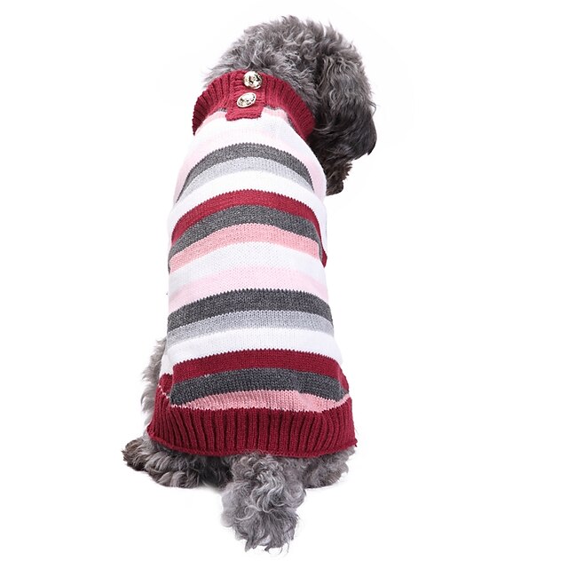  Γάτα Σκύλος Παλτά Πουλόβερ Χριστούγεννα Ριγέ Βρετανικό Καθημερινά Διατηρείτε Ζεστό Γάμος Χειμώνας Ρούχα για σκύλους Ρούχα κουταβιών Στολές για σκύλους Στολές για κορίτσι και αγόρι σκυλί Spandex