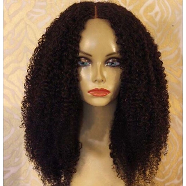  Human Hair Glueless Lace Front Lace Front Wig style Peruvian Hair Kinky Curly Wig 150% Density with Baby Hair Natural Hairline Women's Medium Length Human Hair Lace Wig MEODI