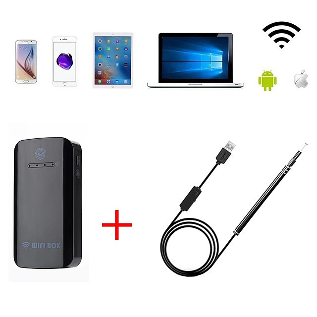  wifi endoscope wireless usb camera 5.5mm lente visual otoscope endoscópio borracha inspeção para android ios pc