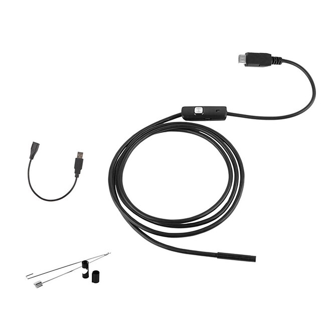  jingleszcn 7mm wodoodporna kamera USB endoskopowa android 1m twarde okablowanie inspekcyjne borescope snake cam pc windows