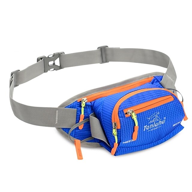  2 L Waist Bag / Waist pack Walking Mountaineering Outdoor Hiking Outdoor Exercise Purple Green Blue