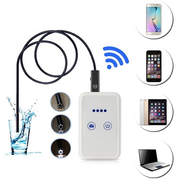  USB Endoscope with WIFI Box 9mm Lens 2M HD Inspection Snake Camera 6 LED for Android IOS Wifi Endoscope