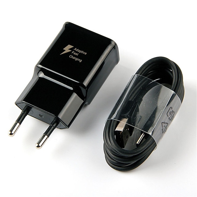  Przenośna ładowarka Ładowarka USB Wtyczka UE Zestaw do ładowania 1 port USB 2 A na