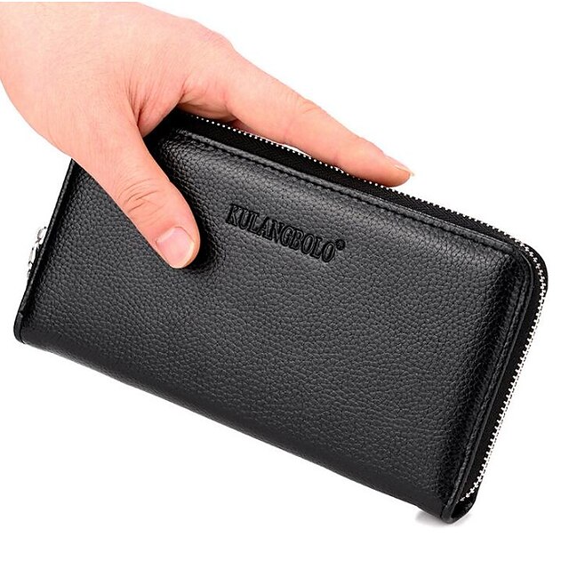 Women's Bags PU(Polyurethane) Wallet Zipper Black / Brown