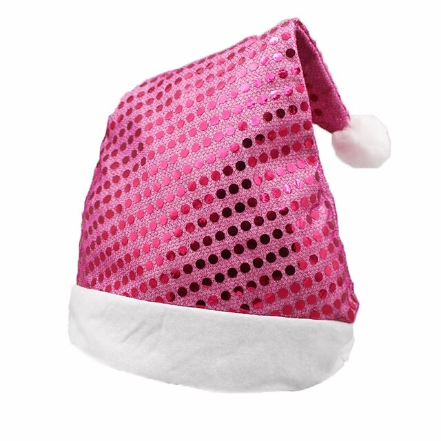 Toys & Hobbies Cosplay & Costumes | Christmas Hat / Santa Clothes / Christmas Accessories Unisex Golden / Silver / Fuchsia Cloth