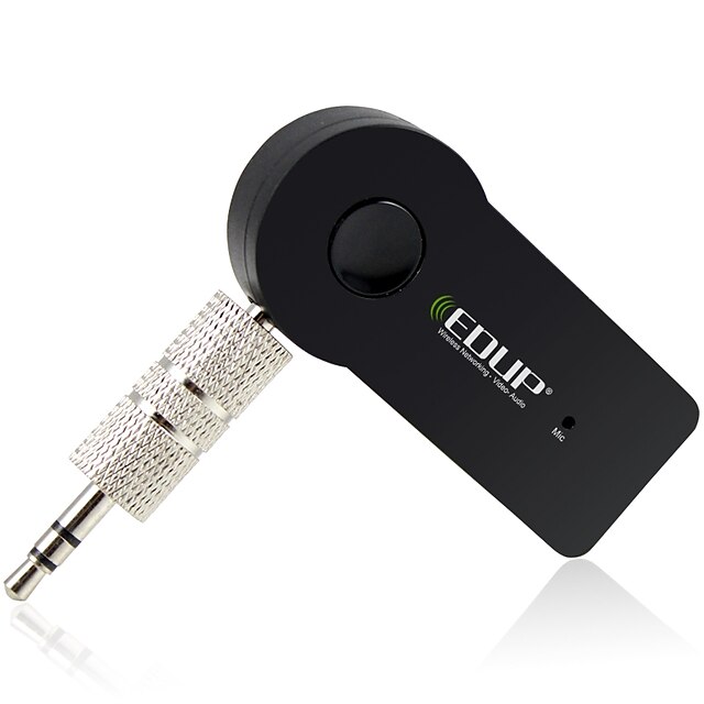  EDUP EP-B3511 Car Bluetooth Receiver Speakerphone Suitable for Car / Home Audio Handsets Bluetooth Transmit 3.5mm AUX Connector Black