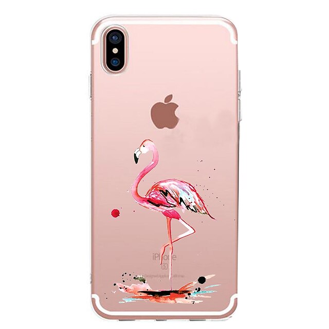  ケース 用途 Apple iPhone X / iPhone 8 Plus / iPhone 8 超薄型 / パターン バックカバー フラミンゴ / 動物 ソフト TPU