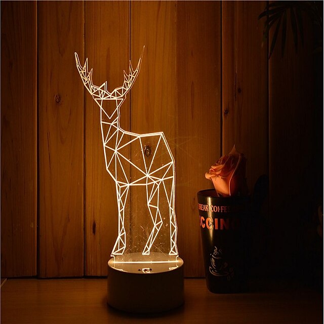  3D Nightlight Przygaszanie Lampka LED Dekoracyjna Artystyczny LED Współczesny współczesny 1 zestaw