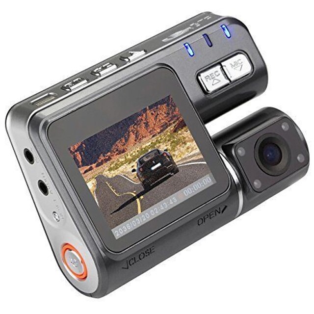  I1000 1080p Auto DVR 110 Degree Laajakulma 1,8 inch LCD Dash Cam kanssa Liikkeentunnistus 4 infrapuna LED Automaattinen tallennin