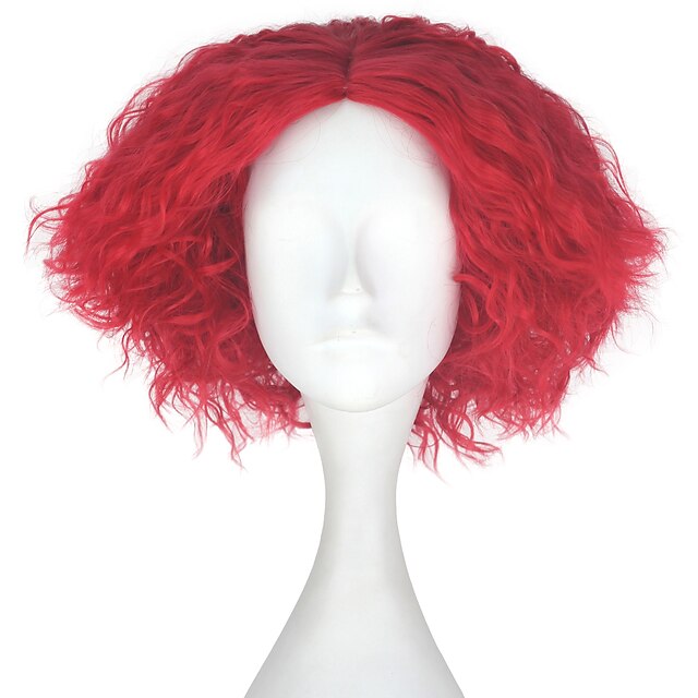  Syntetické paruky Kinky Curly Kinky Curly Paruka Krátký Červená Umělé vlasy Pánské Červená miss u hair