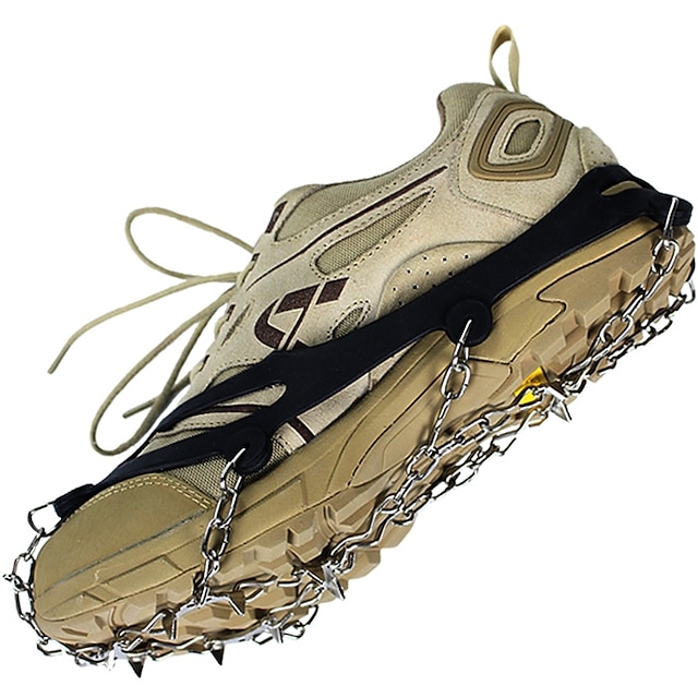  Korki i łańcuchy na buty Raki Antypoślizgowy Odporność na zurzycie Guma silikonowa Metal Sporty zimowe Czarny