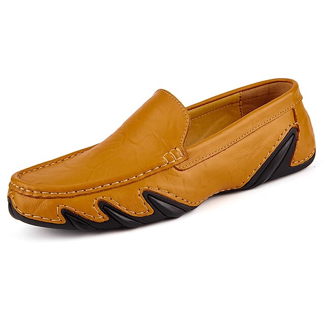  Men's Moccasin PU Fall / Winter Loafers & Slip-Ons Yellow / Blue / Black