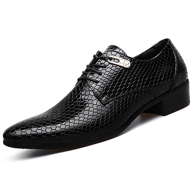  Homme Oxfords Chaussures de confort Business Décontracté Faux Cuir Polyuréthane Noir Bleu Printemps Automne / EU40