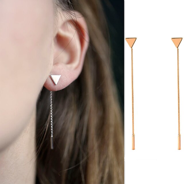  Women's Drop Earrings Ladies Geometric European Euramerican Earrings Jewelry Silvery / Gold For Wedding Casual Daily