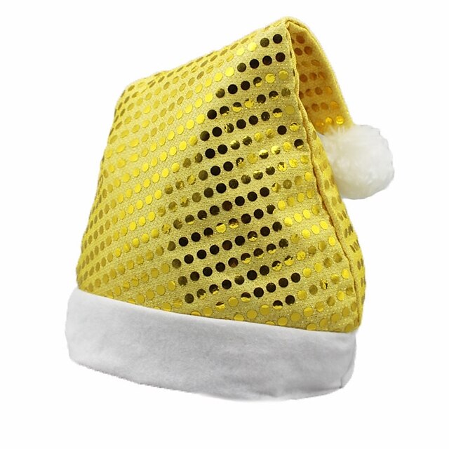 Toys & Hobbies Cosplay & Costumes | Christmas Hat / Santa Clothes / Christmas Accessories Unisex Golden / Silver / Fuchsia Cloth