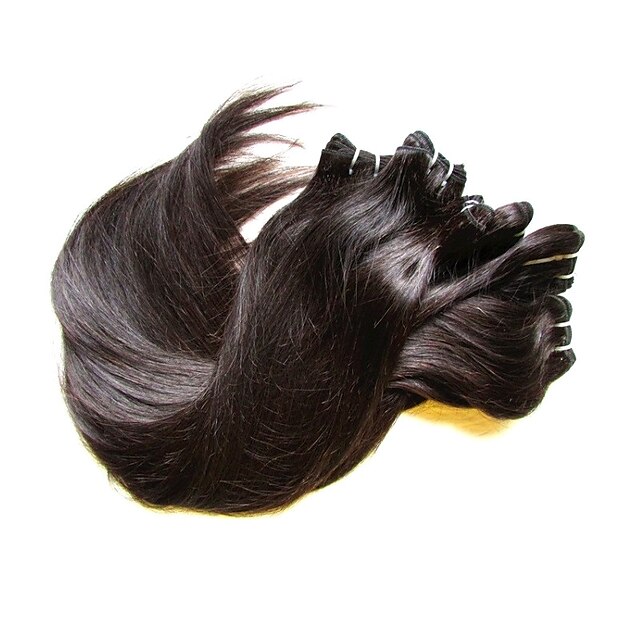  6 pakietów Sploty włosów Włosy brazylijskie Prosta Ludzkich włosów rozszerzeniach Włosy naturalne remy Fale w naturalnym kolorze 8-24 in