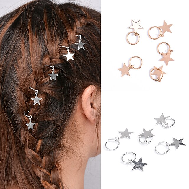  Women's Hair Ties For Casual Daily Alloy Golden Silver