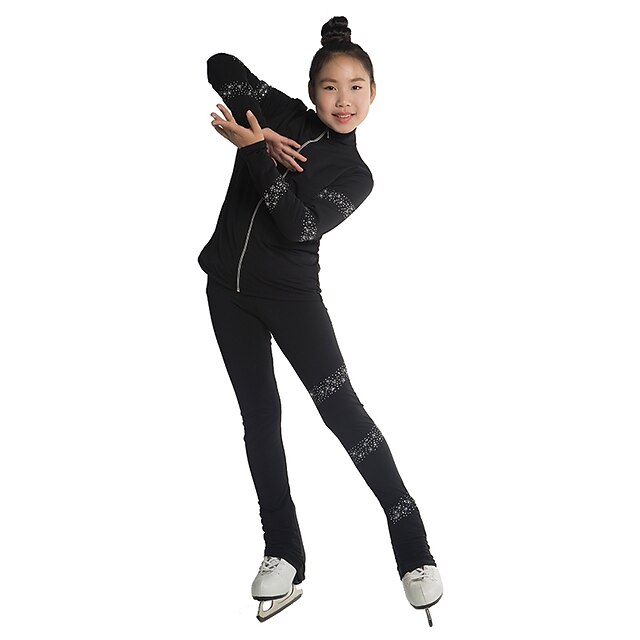 Q&M Pantaloni da Pattinaggio Artistico Cristallo per Donne Ragazze Pantaloni da Allenamento Caldi Invernali Q&M Pantaloni da Pattinaggio Artistico Cristallo per Donne Ragazze Pantaloni da Allenamento Caldi Invernali