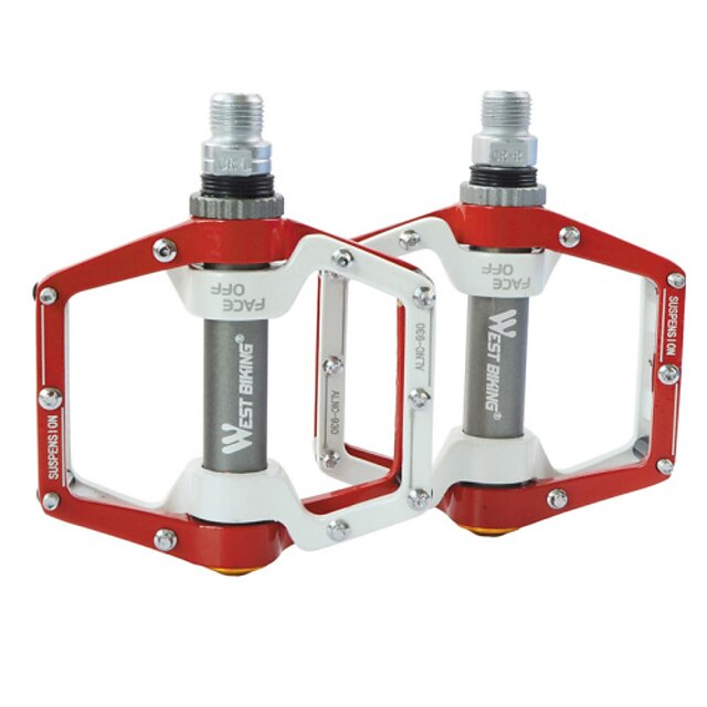  Mountain Bike Pedals Flat og plattform Forseglet lagring Lettvekt Anti-Skli 2 Peiling Aluminiumslegering til Sykling Vei Sykkel Fjellsykkel BMX Svart