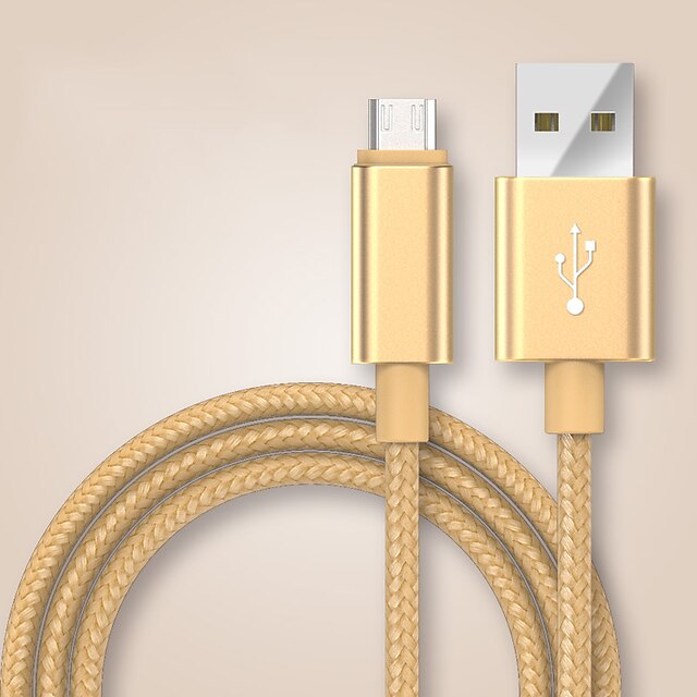  USB 2.0 / Tipo-C Cabo <1m / 3ft Entrançado Náilon Adaptador de cabo USB Para Samsung / Huawei / LG