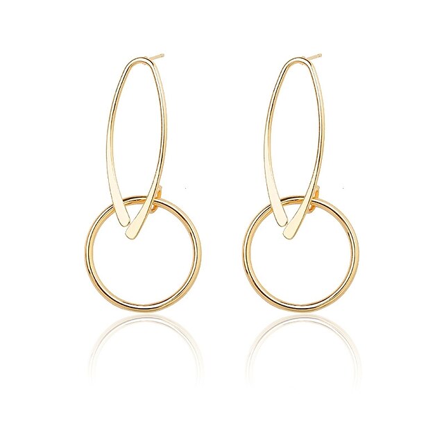  Women's Drop Earrings Hoop Earrings - Silver Plated, Gold Plated Fashion Gold / Silver For Daily Work