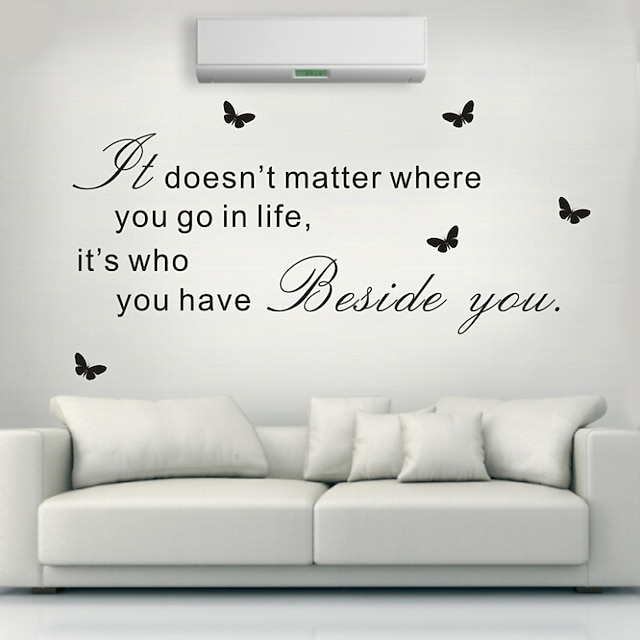  Romantik Mode Worte & Zitate Fantasie Wand-Sticker Flugzeug-Wand Sticker Dekorative Wand Sticker, PVC Haus Dekoration Wandtattoo Wand