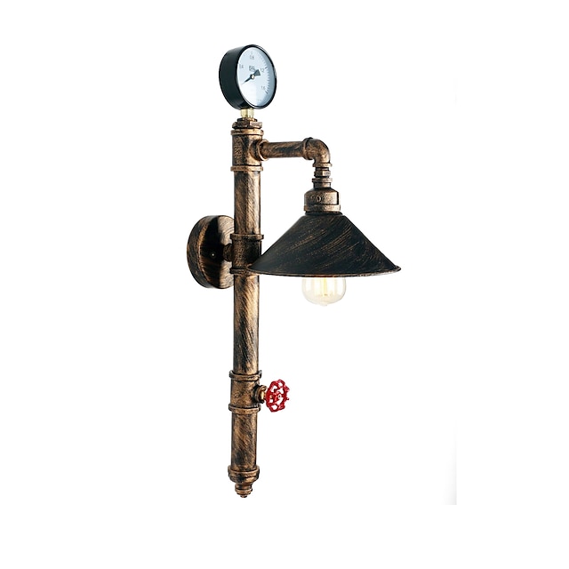  Vintage Industrial Pipe Wall Lights Metal Shade Restaurant Cafe Bar Wall Sconces 1-Light Painted Finish