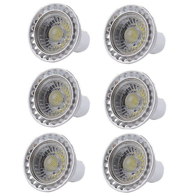  6pcs 5 W LED-spotlampen 400 lm GU10 1 LED-kralen COB Dimbaar LED Lamp Warm wit Koel wit 220-240 V 110-130 V / RoHs