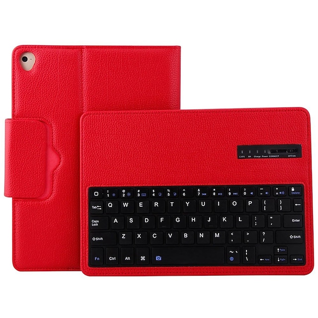  Case For Apple / iPad Air / iPad Air 2 iPad Air / iPad Air 2 / iPad (2017) with Keyboard Full Body Cases Solid Colored Soft PU Leather