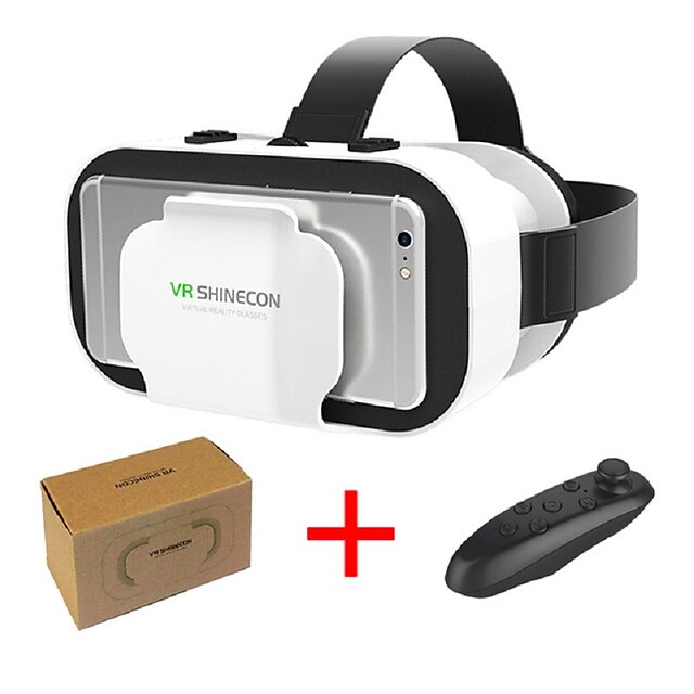  VR SHINECON 5.0 Glasses Virtual Reality 3D Glasses for 4.7 - 6.0 Inch Phone with Controller
