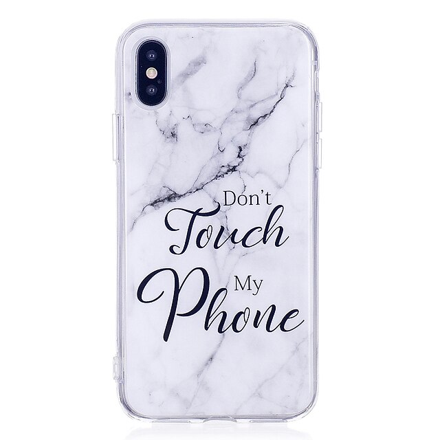  Case For Apple iPhone X / iPhone 8 Plus / iPhone 8 IMD Back Cover Marble Soft TPU