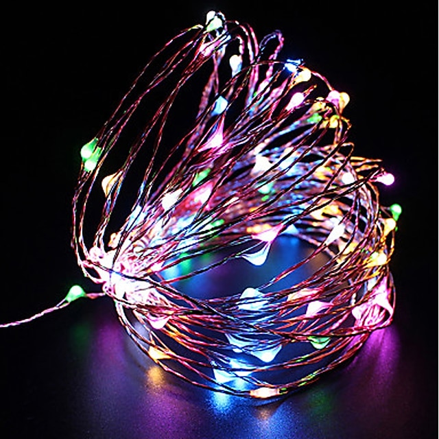  ZDM® 10M Verlichtingsslingers 100 LEDs SMD 0603 1pc Warm wit Koel wit Rood Waterbestendig USB Feest 5 V Voeding Via USB