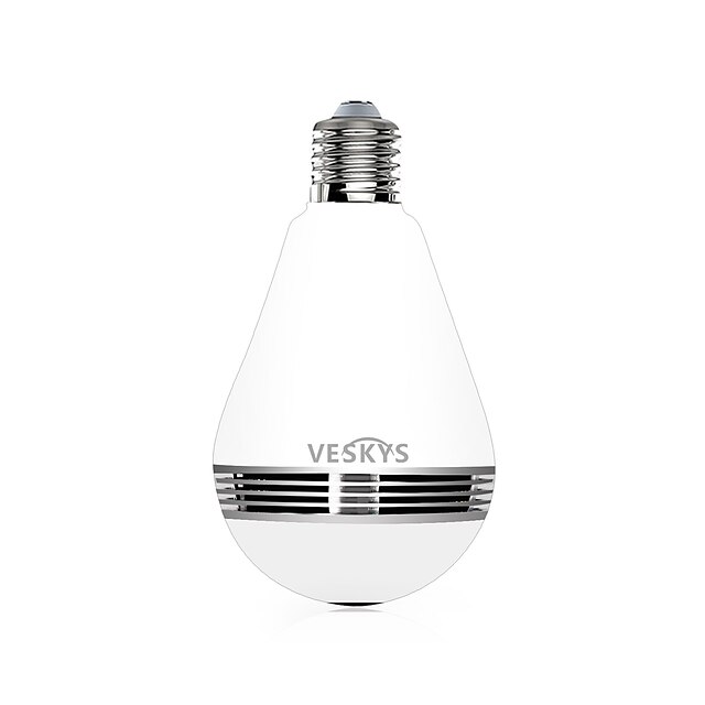 veskys ® 3.0mp 360 מעלות דגים עין עדשה אלחוטית wi-fi מלא להציג נורה בצורת lnfrared ו לבן אור מצלמת ה- IP