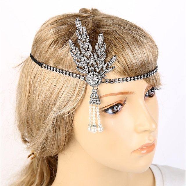  Retrò Vintage Anni Ruggenti Anni 1920 Fascia Flapper Gioielli per la testa Il grande Gatsby Invitato al matrimonio Per donna Performance Festa / Sera Affari / Cerimonia / Matrimonio