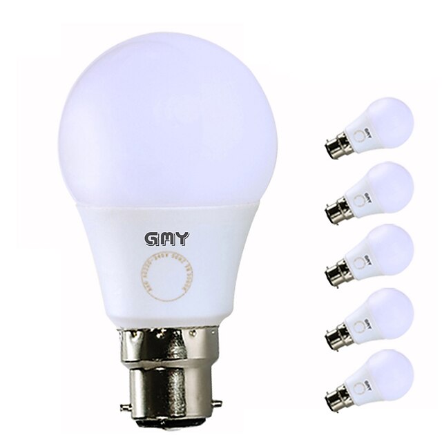  GMY® 6pcs 9 W 850 lm B22 LED Kugelbirnen A60(A19) 9 LED-Perlen SMD LED-Lampe Kühles Weiß 220-240 V / RoHs