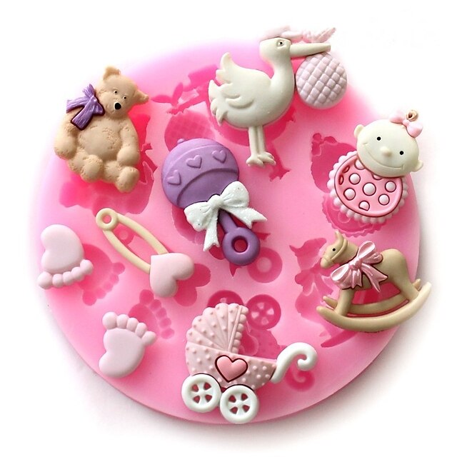  Baby Party Silicone Cake Mold Infant Chocolate Soap Craft Mould DIY Bake Tools