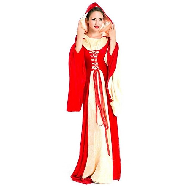  クイーン ドレス 女性用 ハロウィーン イベント／ホリデー ハロウィーンコスチューム セット レッド ソリッド