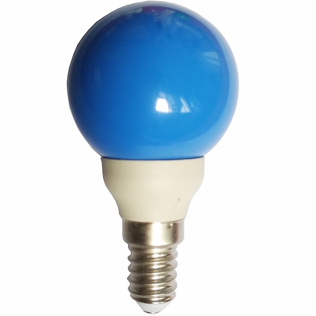  1pç 0.5 W Lâmpada Redonda LED 15-25 lm E14 G45 7 Contas LED LED de mergulho Decorativa Azul 100-240 V / RoHs / CE