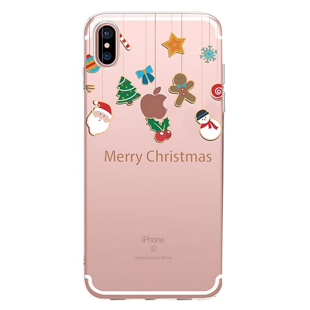  Case For Apple iPhone XS / iPhone XR / iPhone XS Max Transparent / Pattern Back Cover Christmas Soft TPU